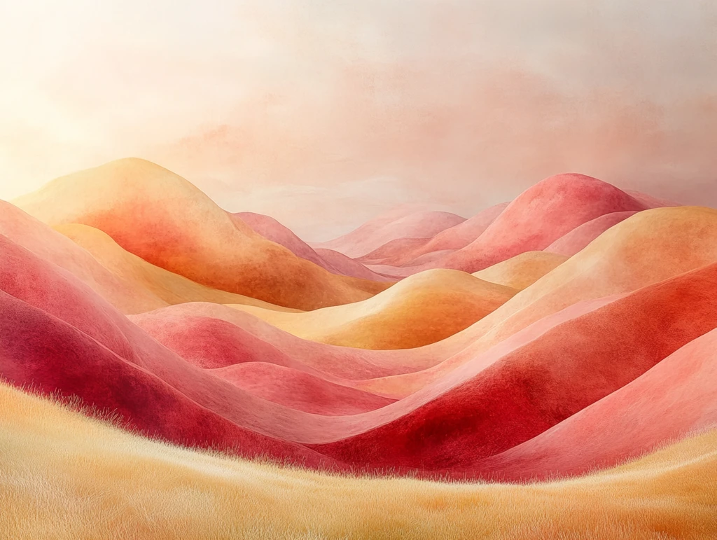 桃粉色沙丘草地