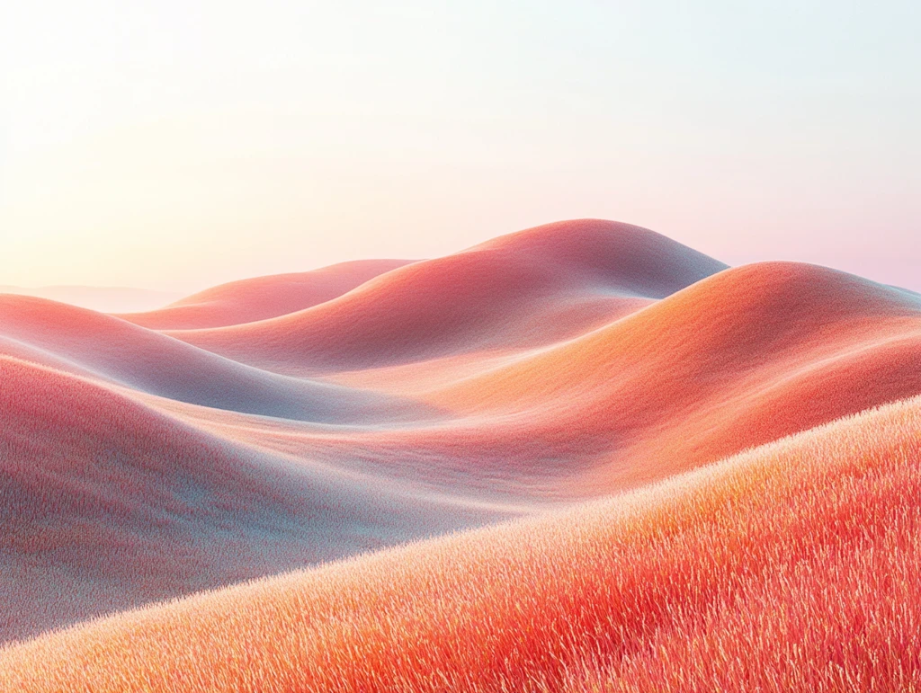 桃粉色沙丘草地