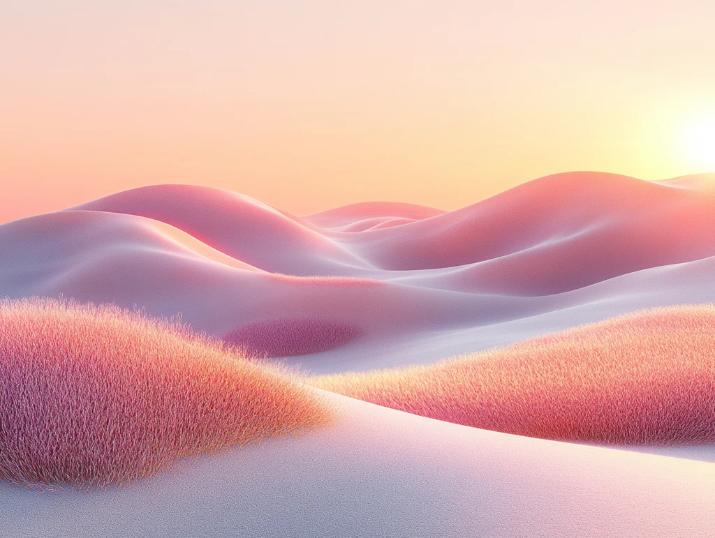 桃粉色沙丘草地