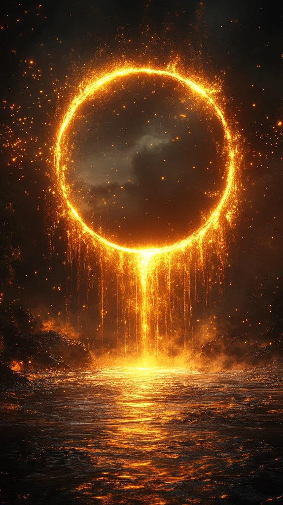 金色光环能量场