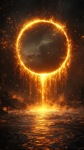 金色光环能量场