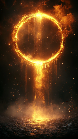 金色光环能量场