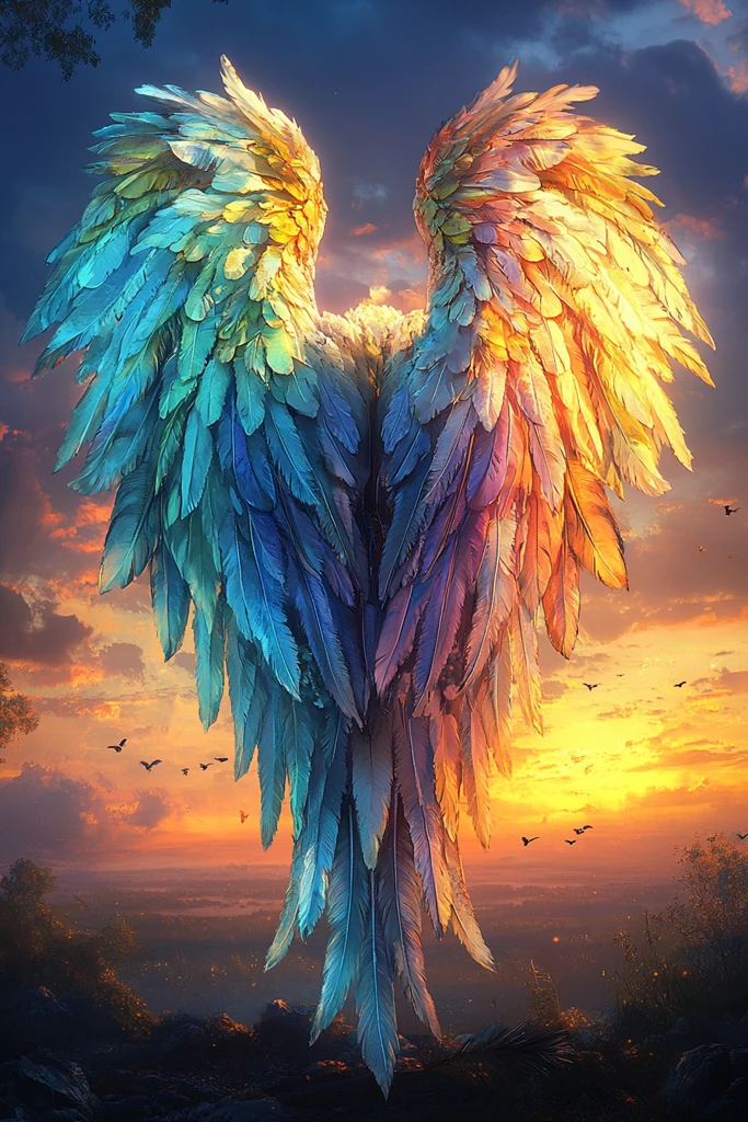 天使翅膀梦幻色彩