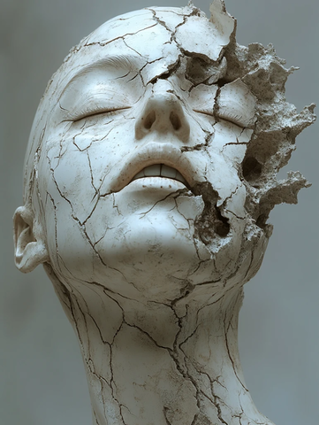 破碎的女性头像