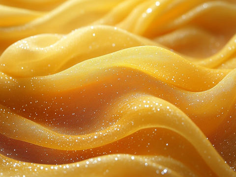 黄色透明网布波浪