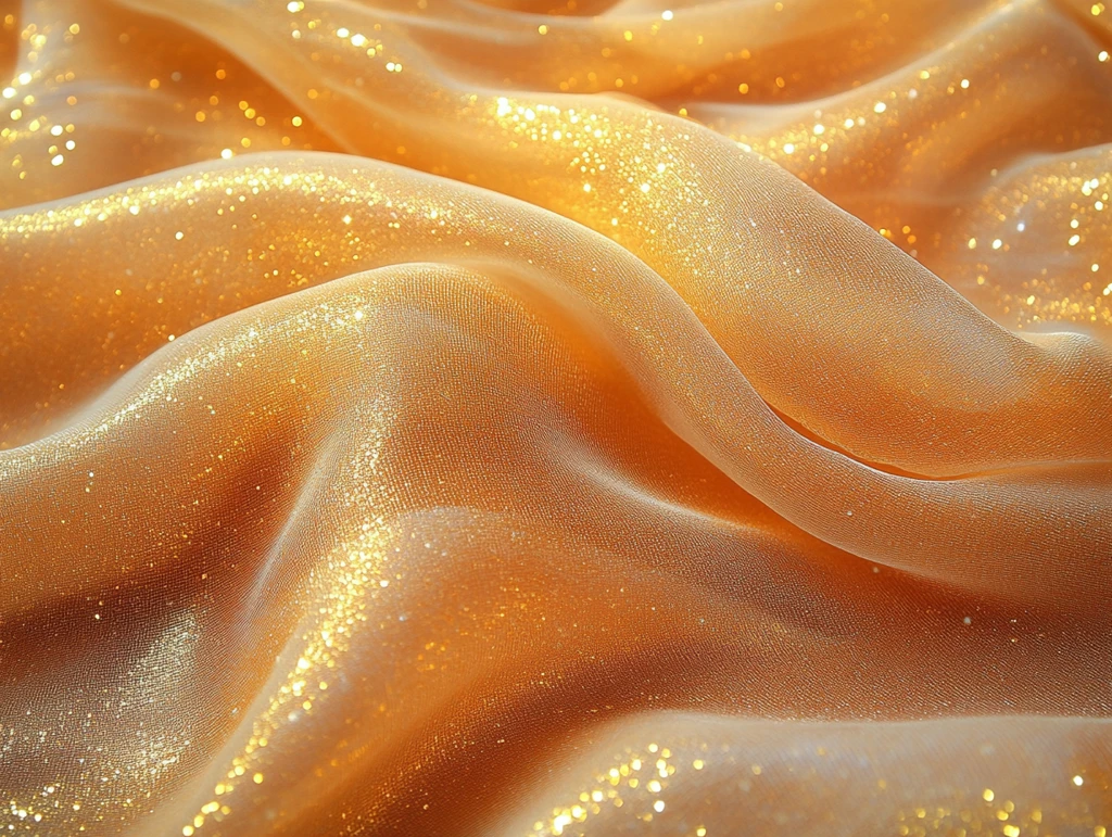 黄色透明网布波浪