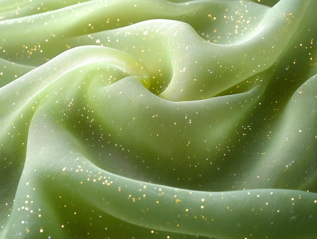 橄榄绿网格水晶纹