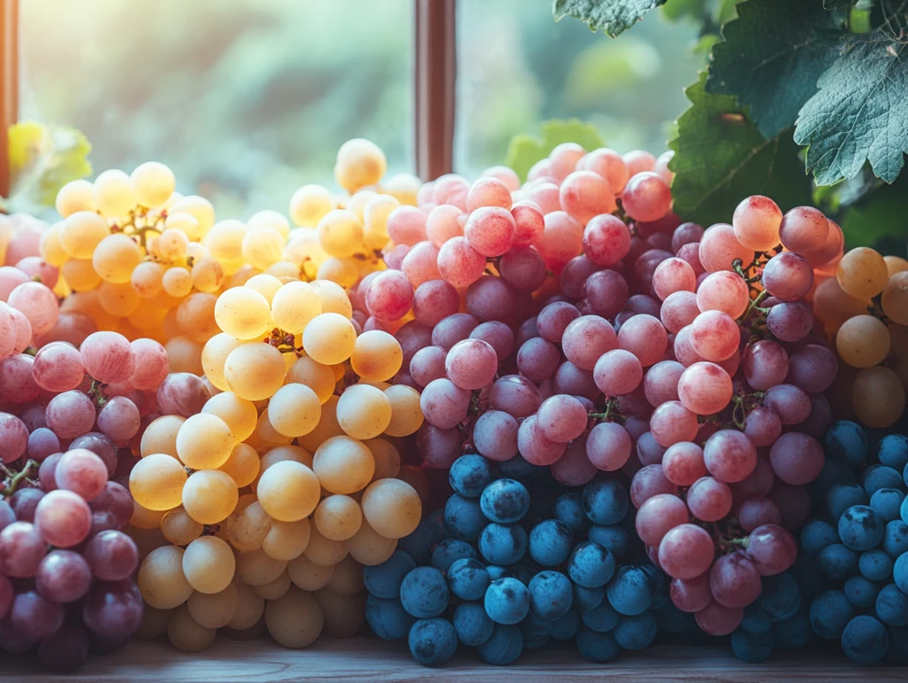 葡萄堆叠白背景