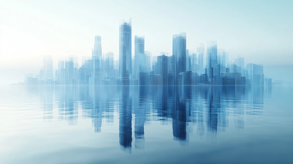 玻璃建筑线构图