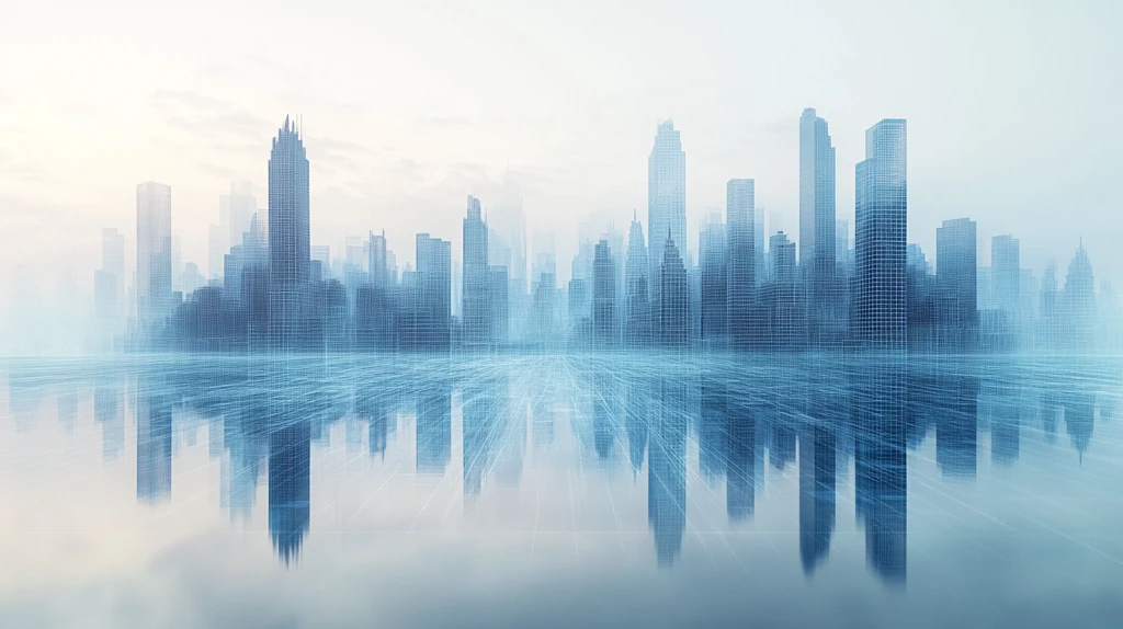 玻璃建筑线构图