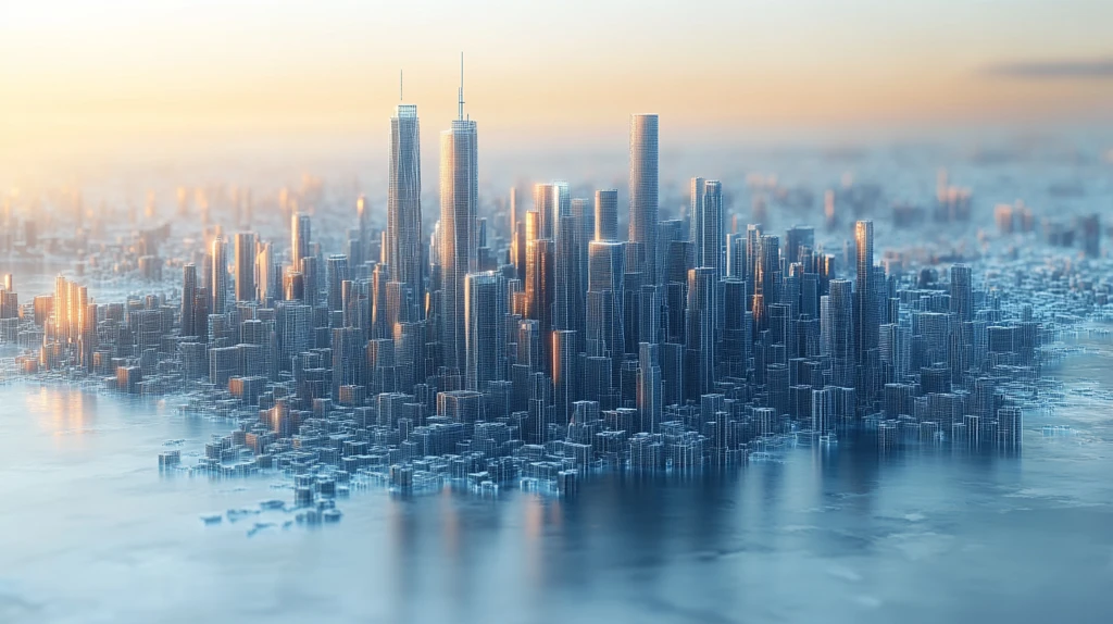 玻璃建筑线构图