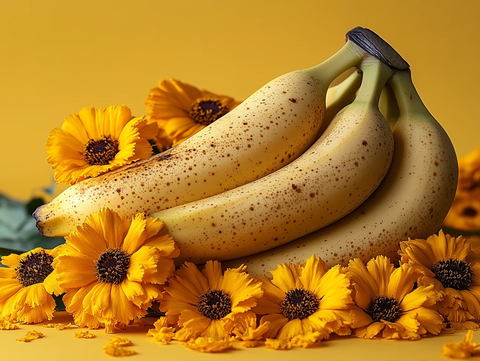 金黄香蕉与万寿菊