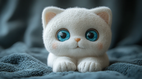 白猫蓝眼盲盒玩具