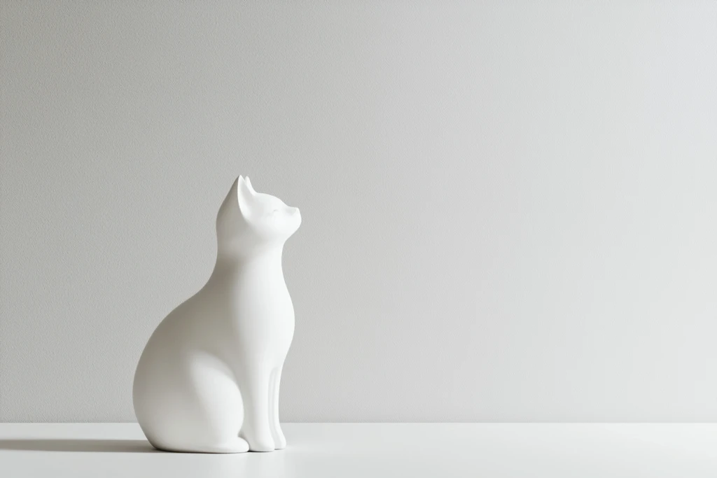 白色背景三维猫