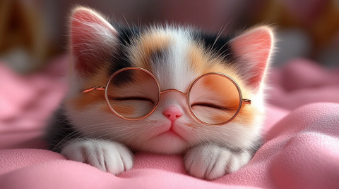 可爱小猫粉背景