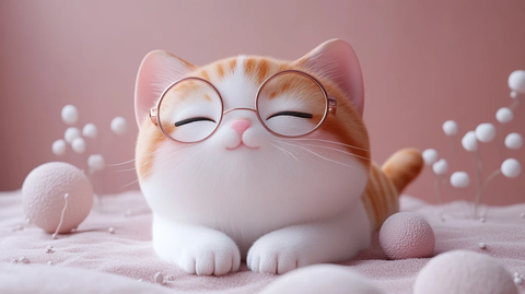 可爱小猫粉背景