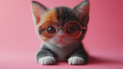 可爱小猫粉背景