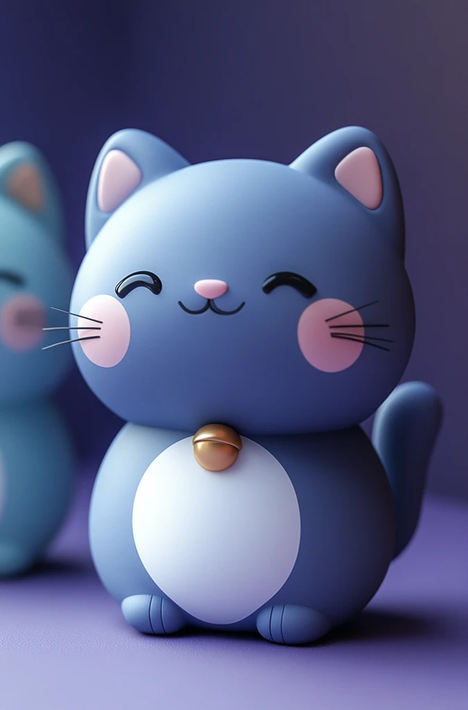 灰色猫玩具模型