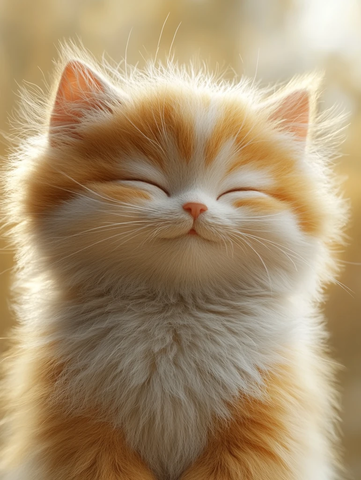 可爱胖胖蓬松猫