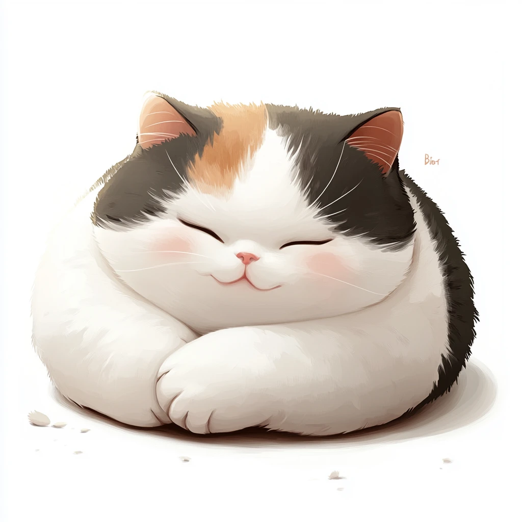 胖猫汉堡午睡图