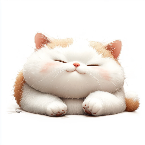 胖猫汉堡午睡图