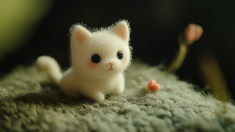 小猫毛毡卡通