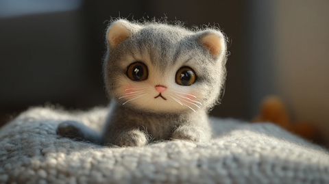 小猫毛毡卡通