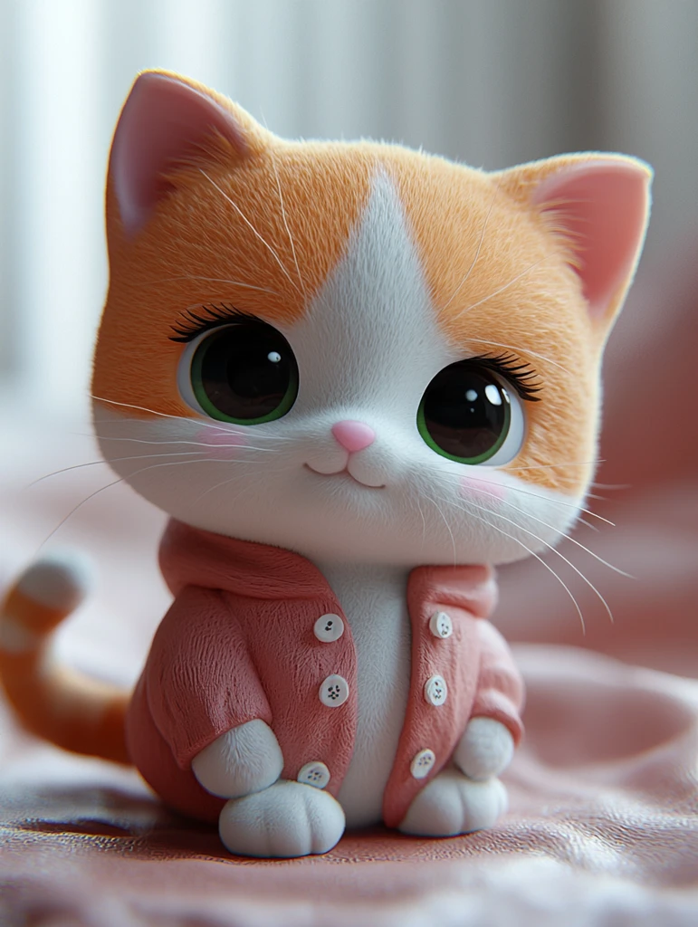 三维蜜糖风小猫图标