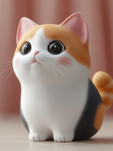 三维蜜糖风小猫图标