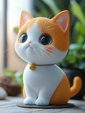 三维蜜糖风小猫图标