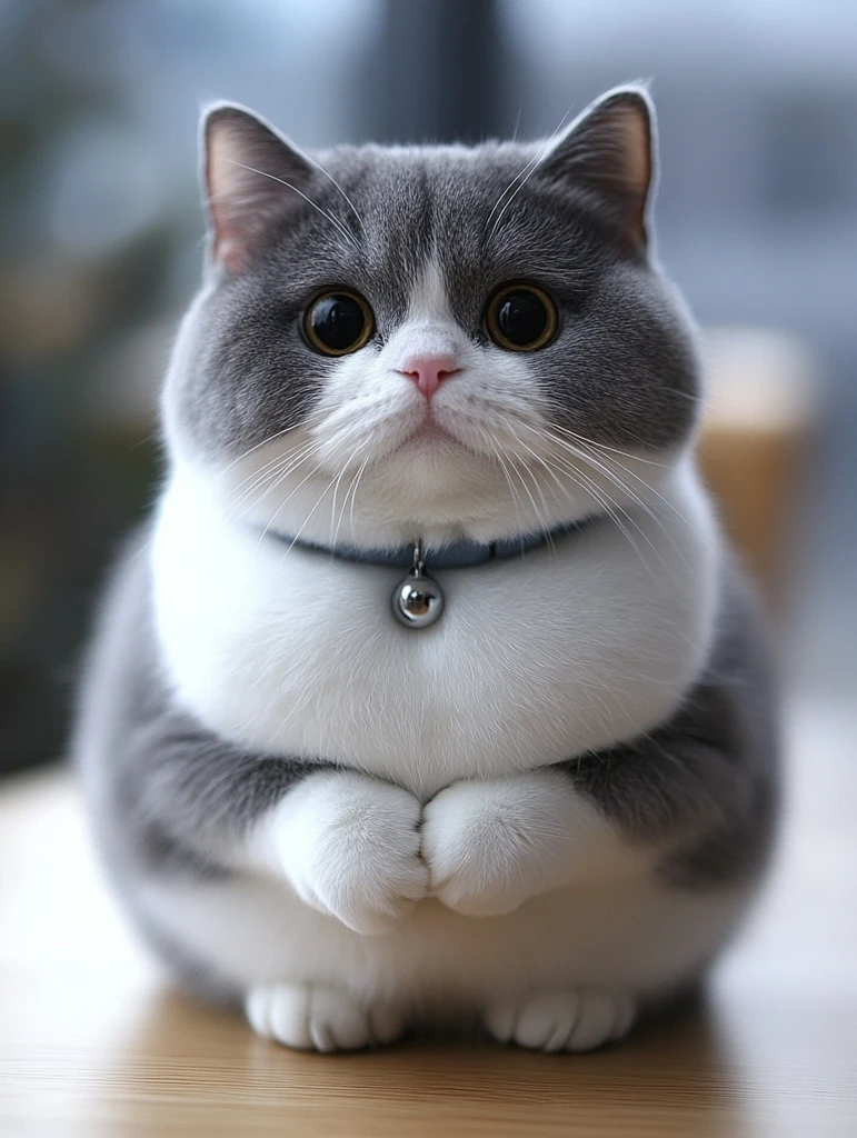 英短猫桌面端坐