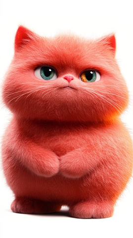 红胖猫咪