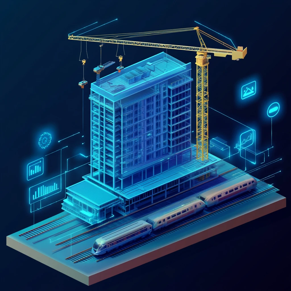 高层建筑施工现场