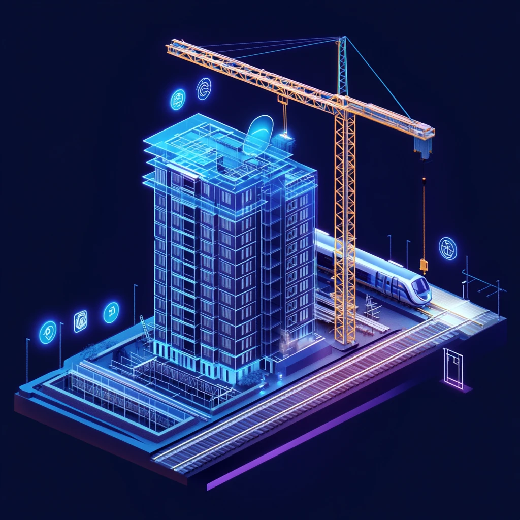 高层建筑施工现场