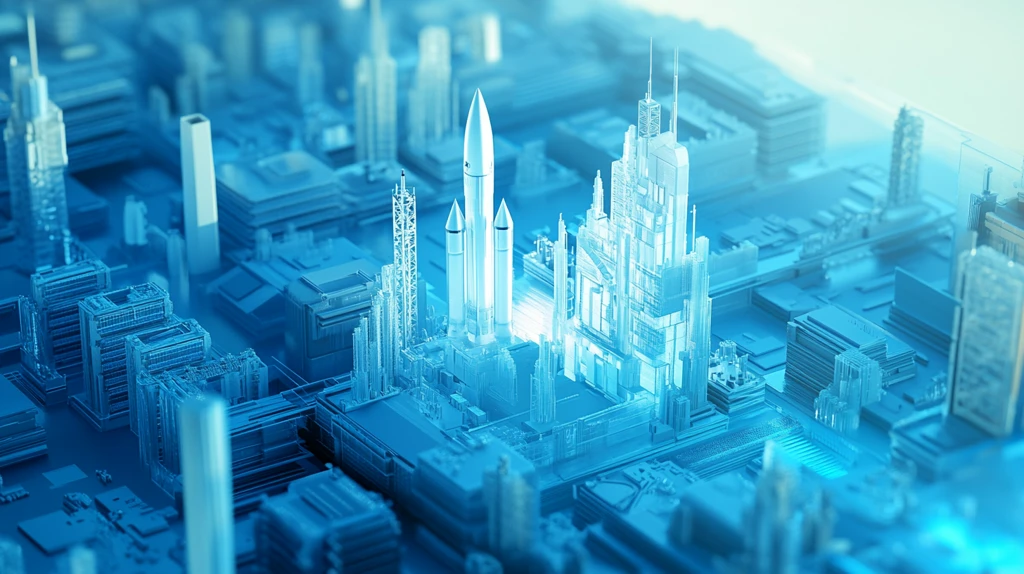 蓝色玻璃城市景观