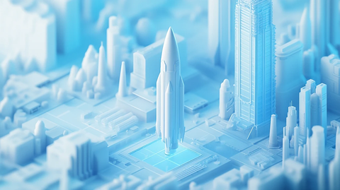 蓝色玻璃城市景观