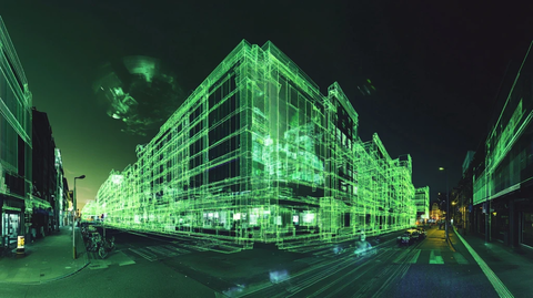 建筑全景线条图