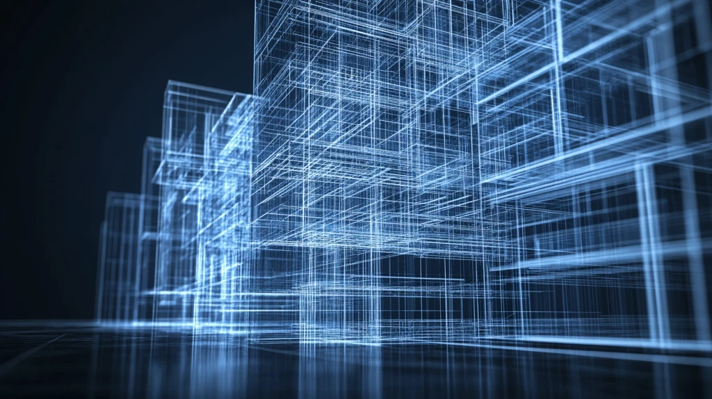 建筑线框渲染图