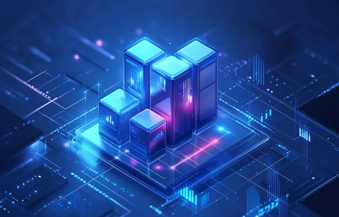 蓝色玻璃柱状图