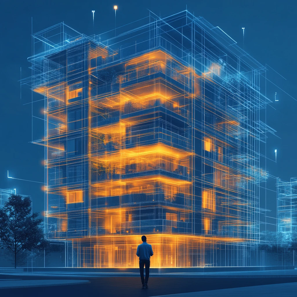 蓝光建筑线框图