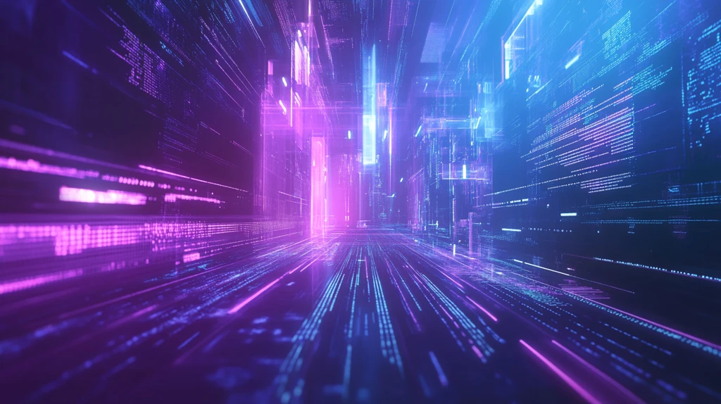 紫色蓝色代码光影