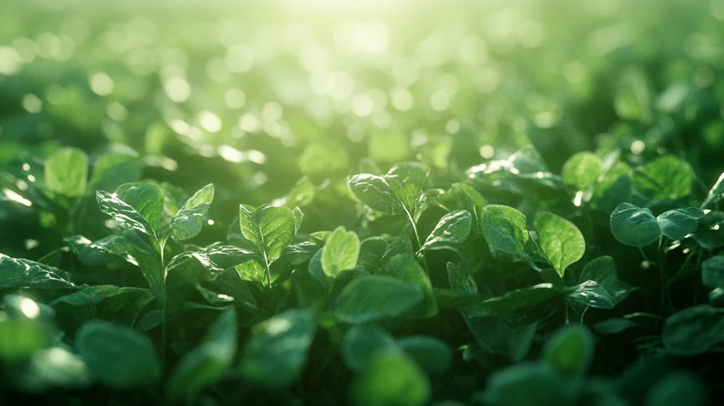 阳光下的蚕豆苗