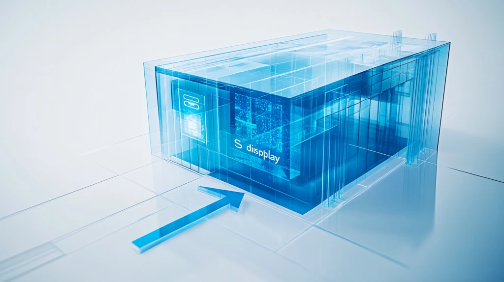 蓝色玻璃建筑箭头