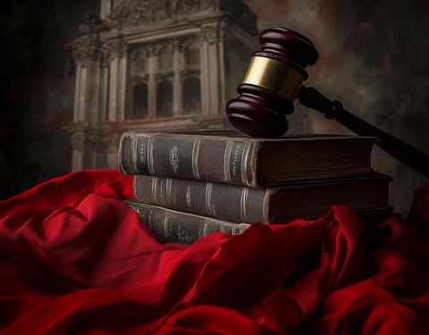 法槌与书籍的组合