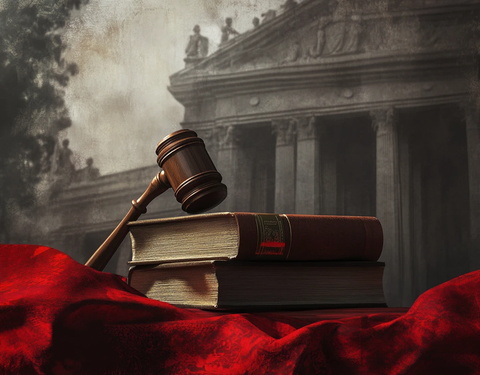 法槌与书籍的组合