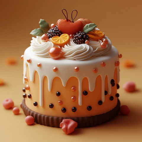 奶油蛋糕与礼盒