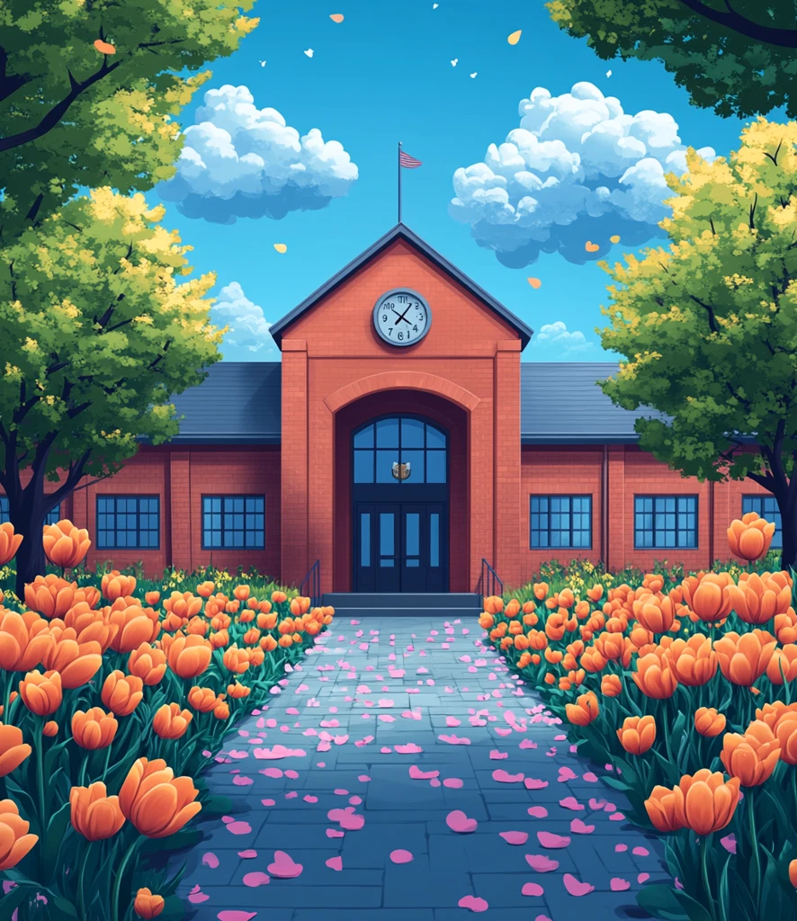 学校大门与主楼