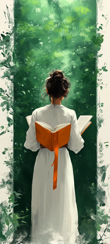 老师读书的场景