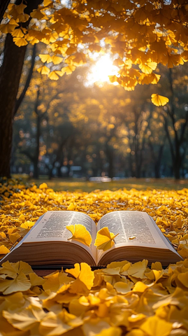 阳光与叶的阅读时光