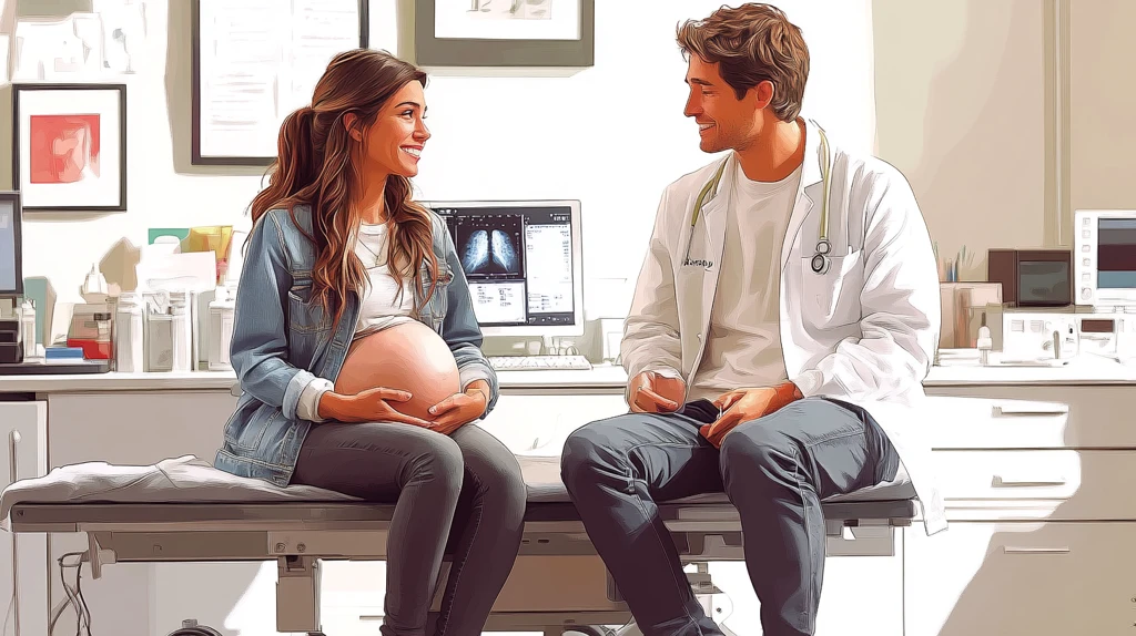 孕妇超声检查场景